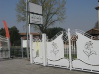 Plechová brany, farba biela